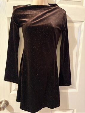 Mango | Dresses | Mango Black Gold Sequin Dress W Long Sleeves Sequin  Bodycon Party Dress | Poshmark